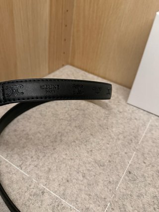 Cintura Celine Triomphe Nero e Oro 95cm