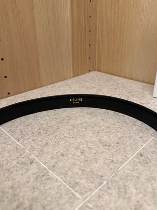 Cintura Celine Triomphe Nero e Oro 95cm