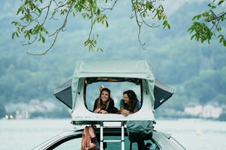 Tienda de techo Camper 2 personas Quechua Roof Top MH500 F&B