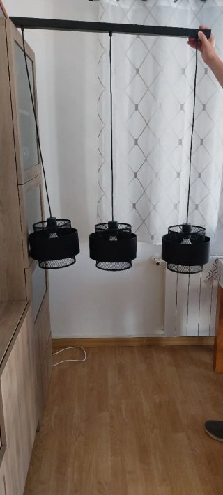 Lámpara de techo colgante negra