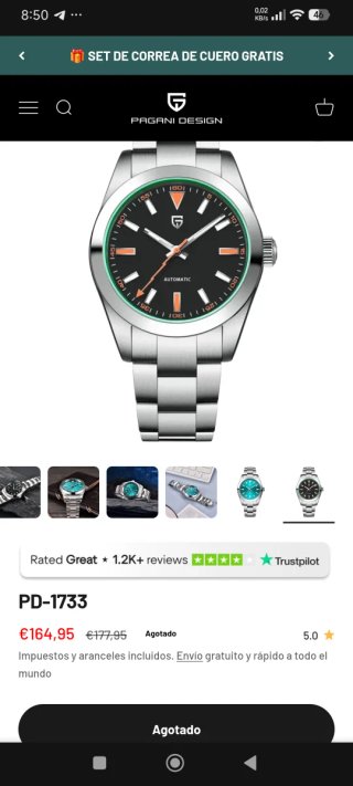 Pagani Design PD-1733 V2 Japan Mov Auto NH35 Seiko
