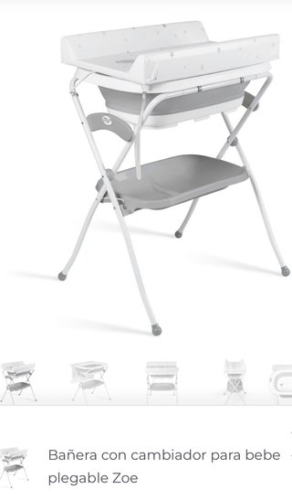 Bañera y cambiador plegable para bebé