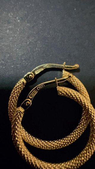 Orecchini a Cerchio Pitonati in Oro 18Kt 750