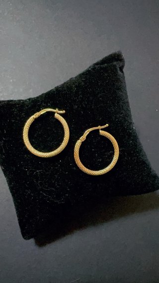 Orecchini a Cerchio Pitonati in Oro 18Kt 750