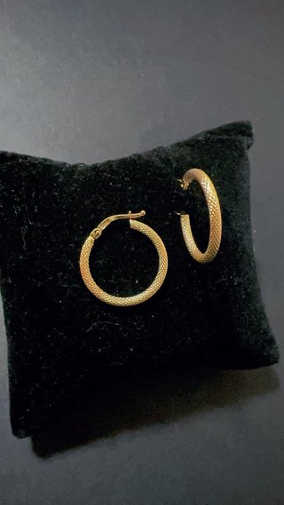 Orecchini a Cerchio Pitonati in Oro 18Kt 750