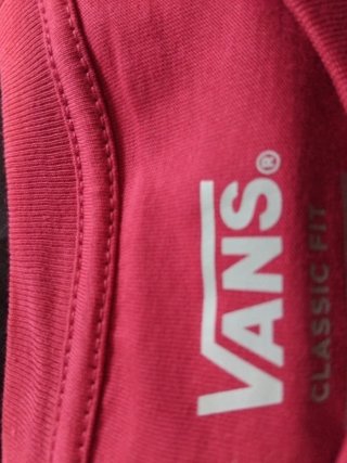 Camiseta Vans Roja Talla xl fusia