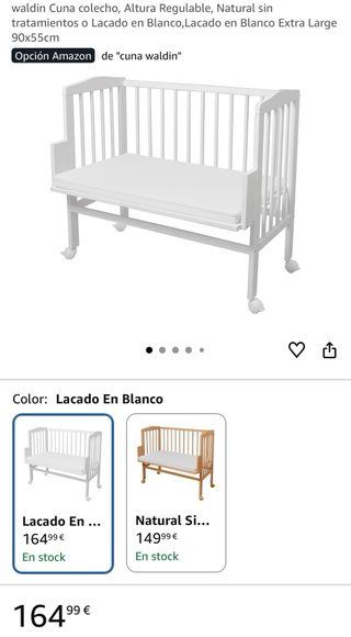 Cuna colecho 2 posiciones marca “Waldin”