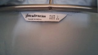 Camisa Oxford Stradivarius Oversize Azul Talla L