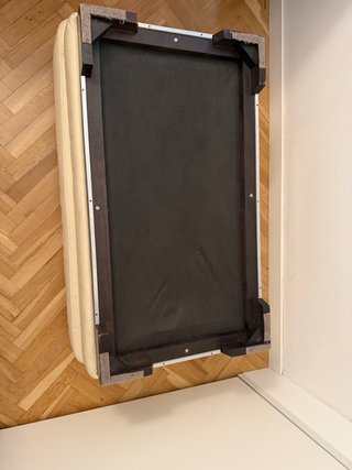 Puff cuero Roche Bobois beige