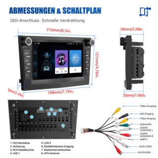 Radio Android Carplay Opel Corsa C D (2006-2011).