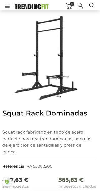 Rack de sentadillas y dominadas