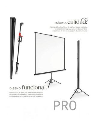 pantalla con trípode 152x152cm