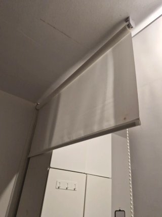 Estor enrollable blanco tela Ancho 116cm
