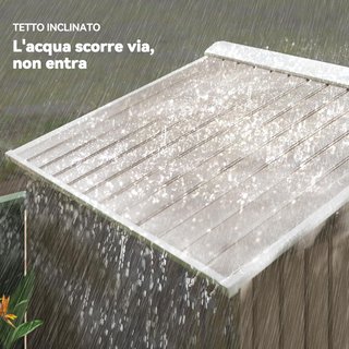 Caseta de Jardín para Herramientas de Hoja de Acero con Fundación, 2.42M² Cobertizo de Jardín de Acero con Puertas Correderas, 213X130X185 Cm, Marrón Claro