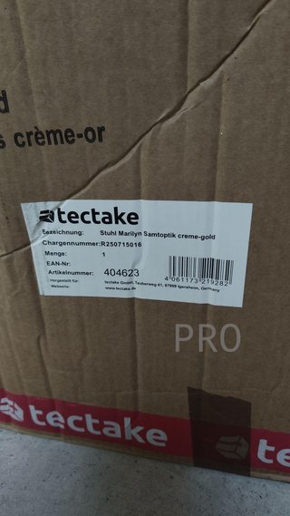 Silla Tapizada en Terciopel tectake