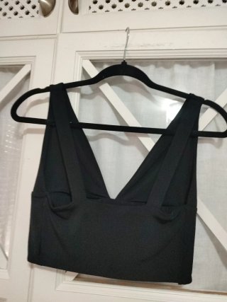 Top Stradivarius Negro Talla S