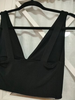 Top Stradivarius Negro Talla S