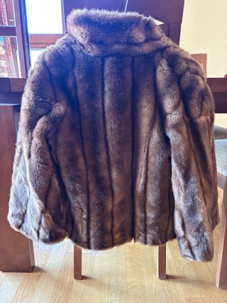 Abrigo pelo sintético Zara Woman Marrón Talla M