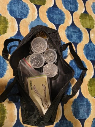 Borsa portaoggetti in nylon nera