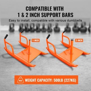 Trineo de Entrenamiento de Peso, Trineo de Fuerza y Velocidad para Fitness con Mango, Equipo de Entrenamiento de Acero para Ejercicio Atlético y Mejora de Velocidad, Adecuado para Placas de Peso d...