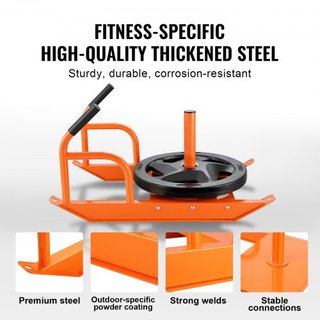 Trineo de Entrenamiento de Peso, Trineo de Fuerza y Velocidad para Fitness con Mango, Equipo de Entrenamiento de Acero para Ejercicio Atlético y Mejora de Velocidad, Adecuado para Placas de Peso d...
