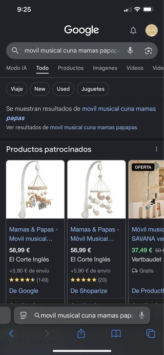 Móvil musical cuna elefante nube