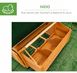 Gallinero Caja para Gallinas Impermeable de Jardín en Madera 150X100X96.5 Cm