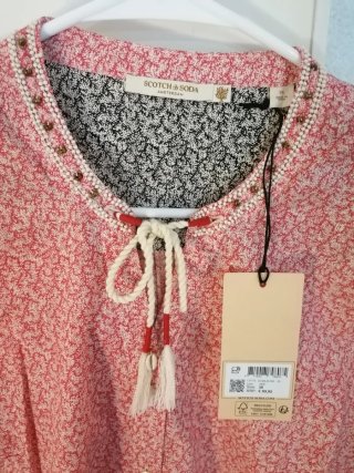 Camisa Scotch & Soda Estampada Rosa