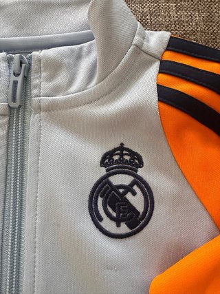 Chándal Adidas Real Madrid Niño Gris Naranja