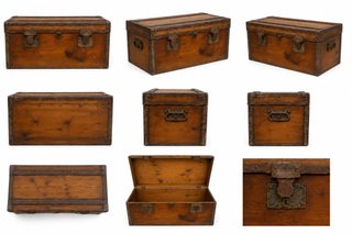 Baúl Madera Maciza con Herrajes Originales