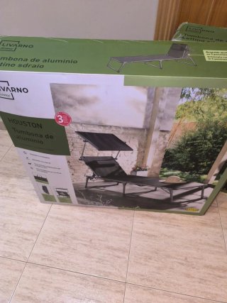 2 Tumbonas de jardín gris antracita NUEVO