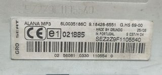 SISTEMA AUDIO / RADIO CD SEAT IBIZA (6L1) Cool