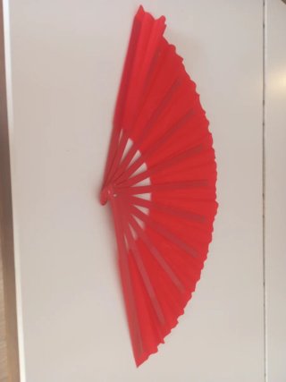 Abanico grande de Taichí Rojo