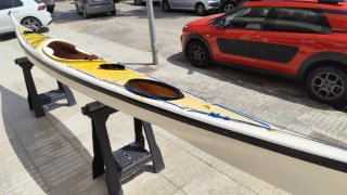 Piragua Kayak de Mar Amarillo y accesorios
