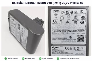 Batería original Dyson V10 (SV12) 25,2 V 2600 mAh.