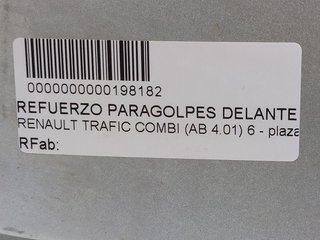 REFUERZO PARAGOLPES DELANTERO RENAULT TRAFIC COMBI (AB 4.01) 6 - plazas (L2H1) acristalado parcial 2,9t Combi largo