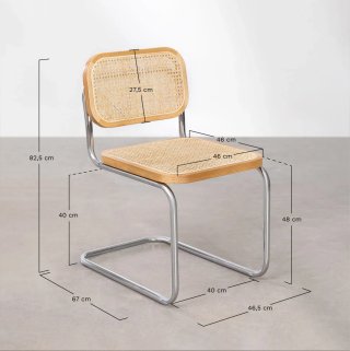 Silla de comedor en ratán Tento