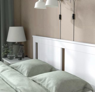 Cama Matrimonio Ikea Songesand Blanca con colchón