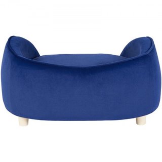 Sofá para Mascotas, Sofá para Perros de Tamaño Mediano y Gatos, Cama Sofá de Perro de Terciopelo Suave, Sofá para Gatos con Carga de 81 lbs, Azul Oscuro