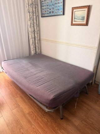 Sofá Cama Click Clack 3 Plazas Gris , buen estado