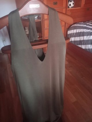 Vestido largo Massimo Dutti verde