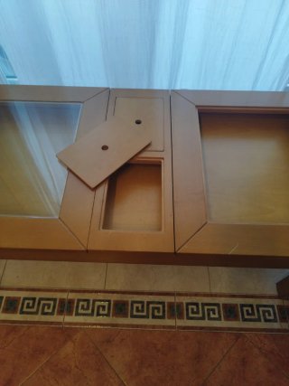 Mesa de centro madera y cristal