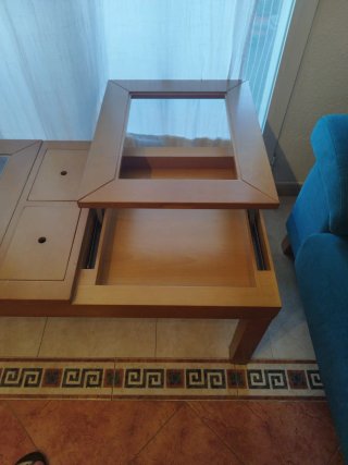 Mesa de centro madera y cristal