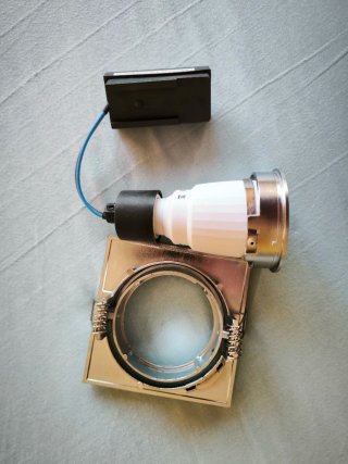Foco empotrable GU10 CFL Lexman