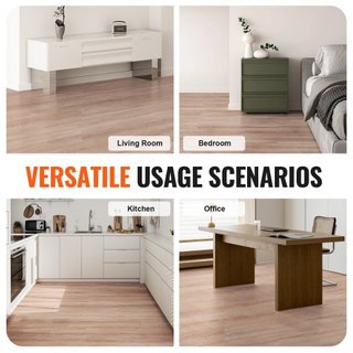 Azulejos de Vinilo Autoadhesivos 36 x 6 pulgadas, 36 Azulejos de 2.5mm de Grosor, Suelo de Madera Natural para DIY en Cocina, Comedor, Dormitorios y Baños, Fácil para Decoración del Hogar