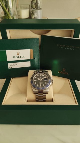 Rolex GMT-Master II Batman 116710BLNR casi nuevo