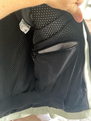 Giacca Moto Dainese Pelle Bianca Rossa Nera