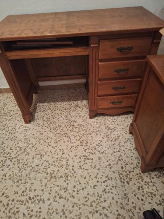 Cabecero de madera escritorio mesa de noche silla