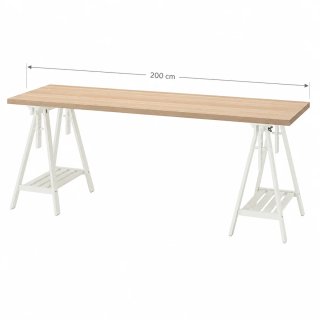Escritorio de 2m IKEA LAGKAPTEN con caballetes