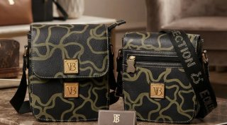 Bolso Negro y Verde Militar